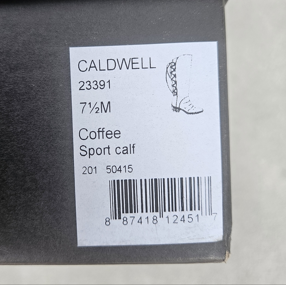 Corso Como Caldwell Tall Lace UP Boots New In Box 37.5M Coffee - Picture 8 of 8